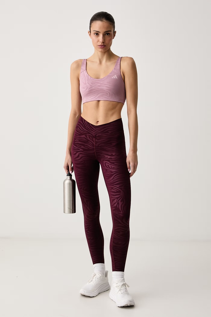 adidas Performance Legginsy sportowe damskie All me KV4051 bordowy AW26