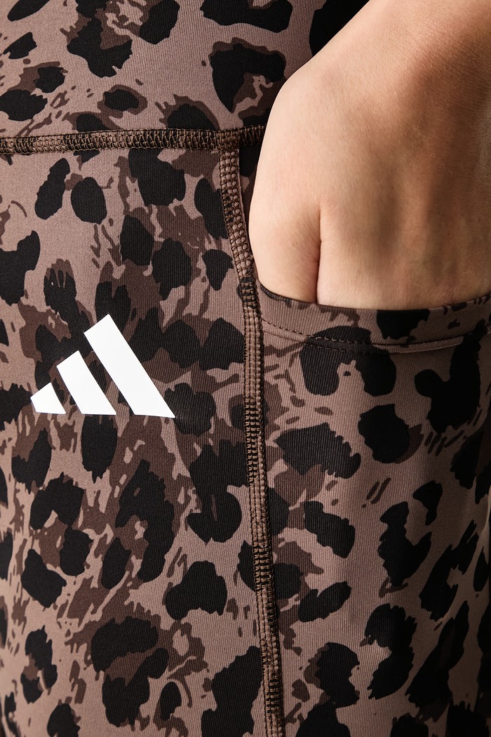 Športové legíny dámske Optime Essentials adidas Performance KZ2520 hnedá