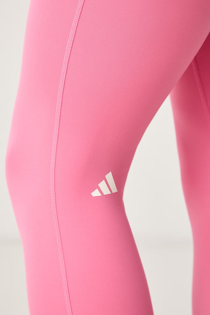 adidas Performance legginsy do jogi damskie Three Stripes Studio różowy KX3148
