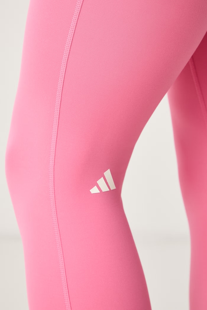 adidas Performance legginsy do jogi damskie Three Stripes Studio różowy KX3148
