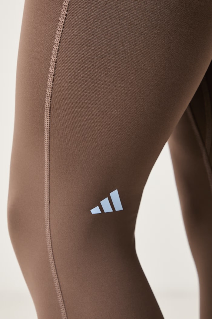 adidas Performance pajkice za jogo ženske Three Stripes Studio rjava KX3151