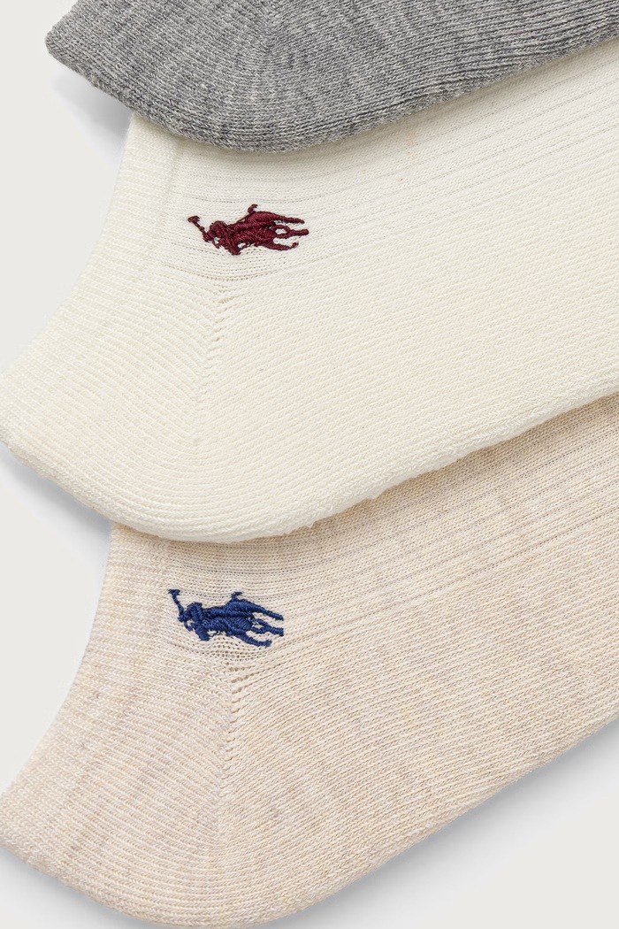 Oblečení Polo Ralph Lauren ponožky dámské 6-pack 455P10260 šedá
