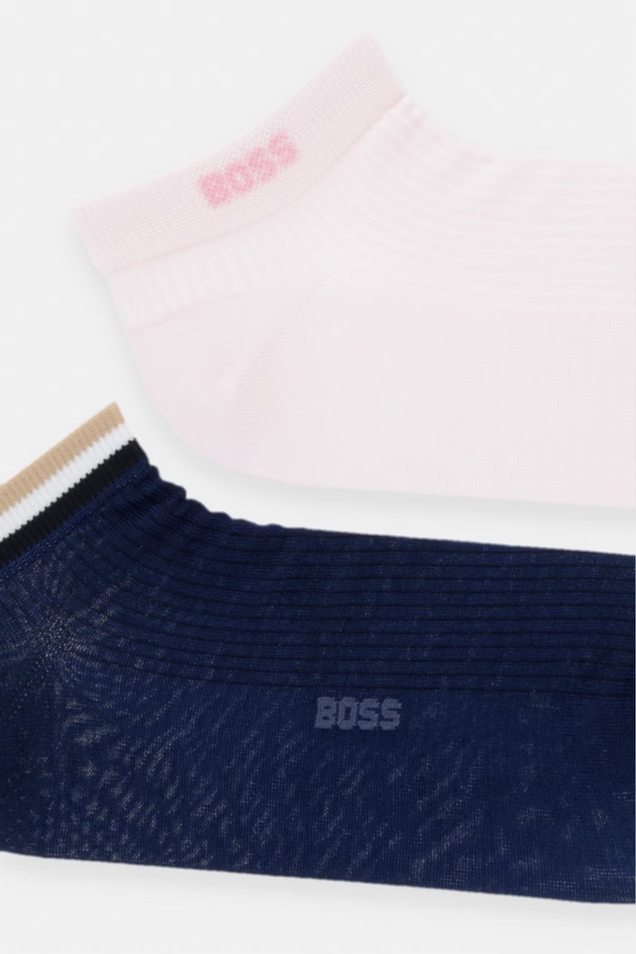 BOSS κάλτσες γυναικείες 2P AS IconicRib VI W 2-pack 50564624 σκούρο μπλε AW26