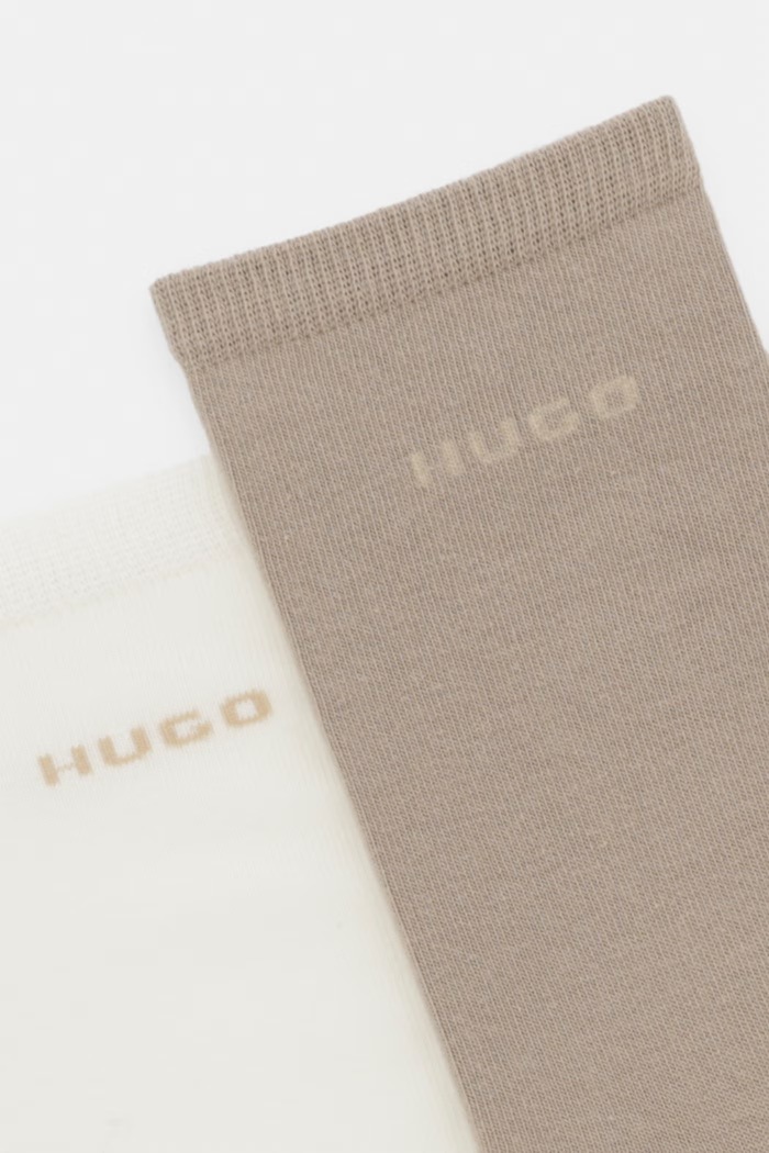 HUGO skarpety damskie RS UNI LOGO CC W 2-pack 50566511 beżowy AW26