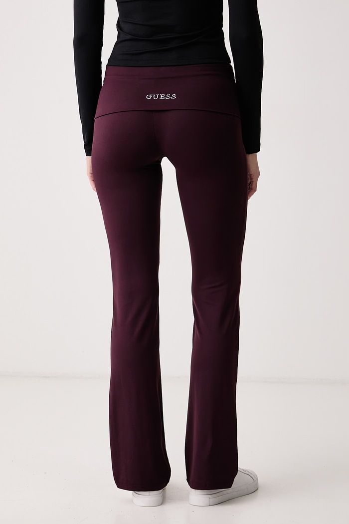 Odzież Guess Legginsy damskie LOTUS V6YB24.K4713 bordowy