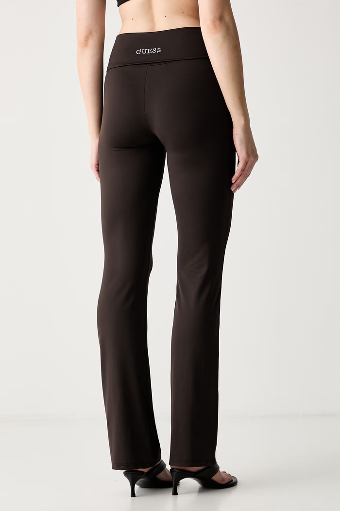 Odzież Guess legginsy damskie LOTUS V6YB24.K4713 brązowy
