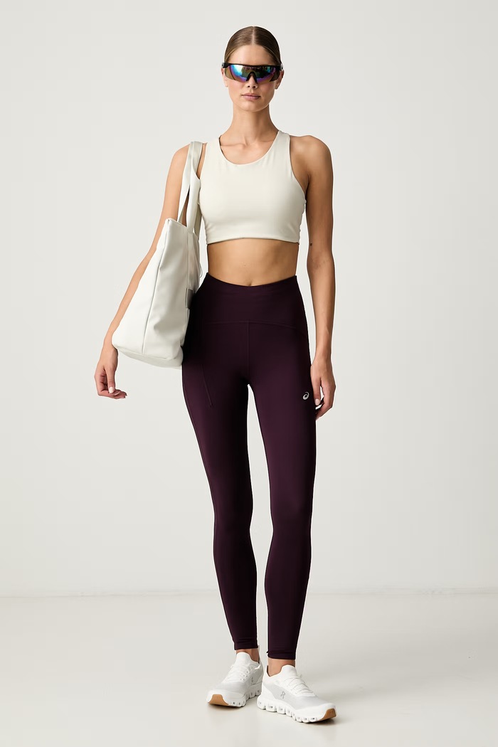Asics legginsy sportowe damskie ROAD HIGH WAIST TIGHT 2012C968.500 fioletowy AW26