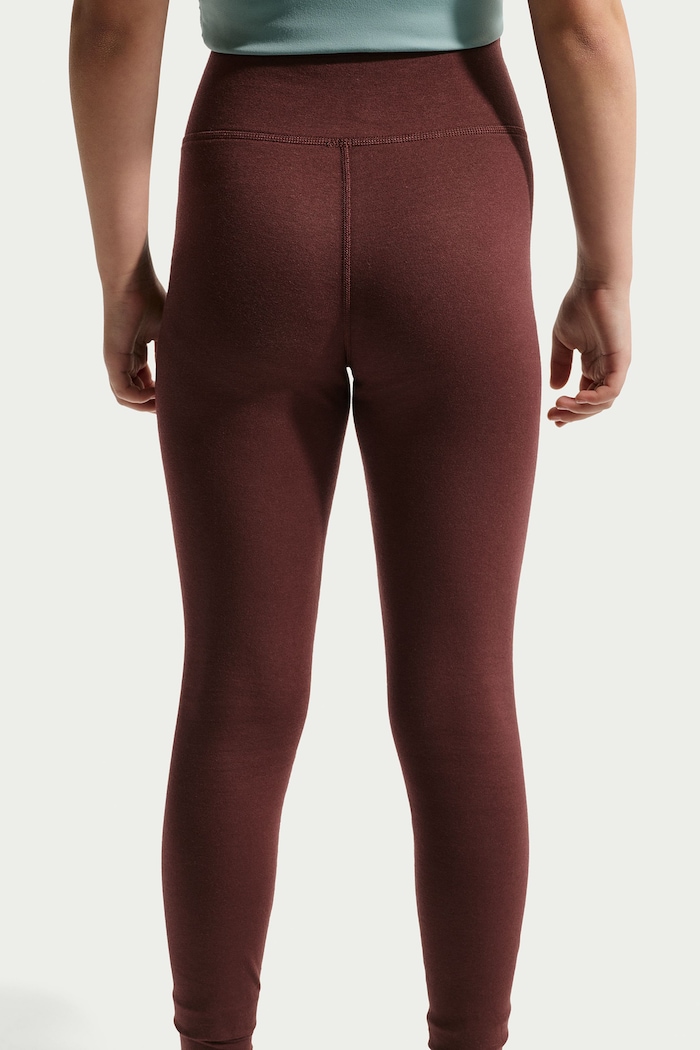 Dziewczynka Nike Legginsy dziecięce z bawełną Nike Sportswear Classic FZ5583 bordowy