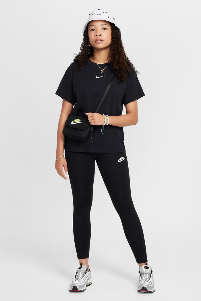 Nike Legginsy dziecięce z bawełną Nike Sportswear Classic czarny FZ5583