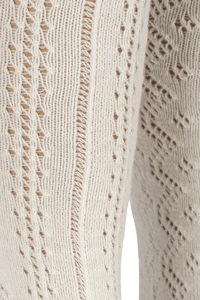 Dziewczynka Konges Sløjd Rajstopy dziecięce WOOL POINTELLE TIGHTS KS106652.9BY2 beżowy