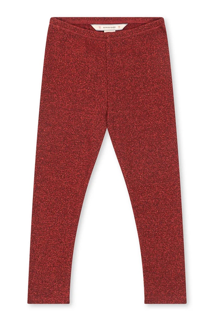 Konges Sløjd Legginsy dziecięce z bawełną ROLI PANTS OCS bordowy KS106588.9BY2