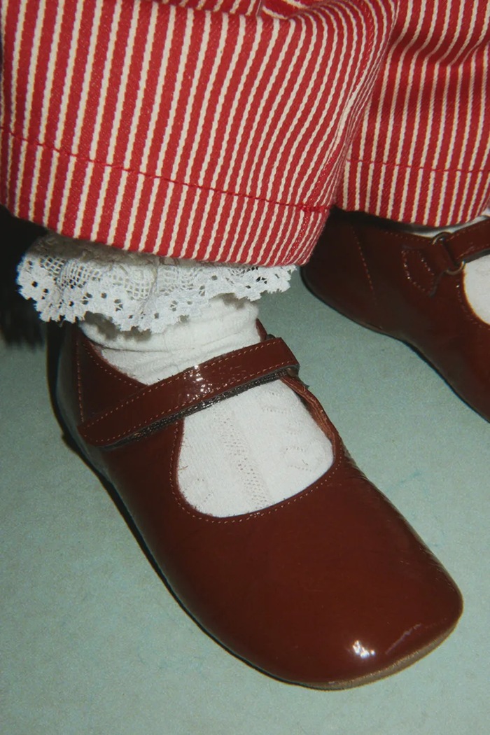 Skarpety dziecięce 2 PACK POINTELLE FRILL SOCKS Konges Sløjd KS106349.9BY2 czerwony