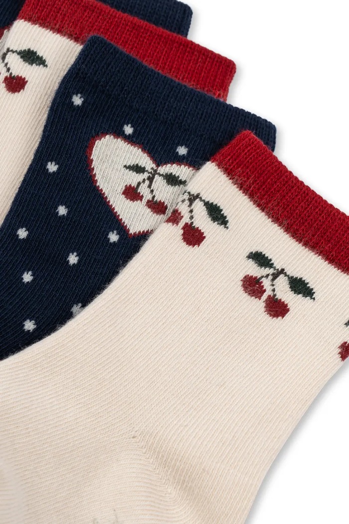 Konges Sløjd Skarpety dziecięce 2 PACK JAQUARD SOCKS KS106344.9BY2 granatowy AW26