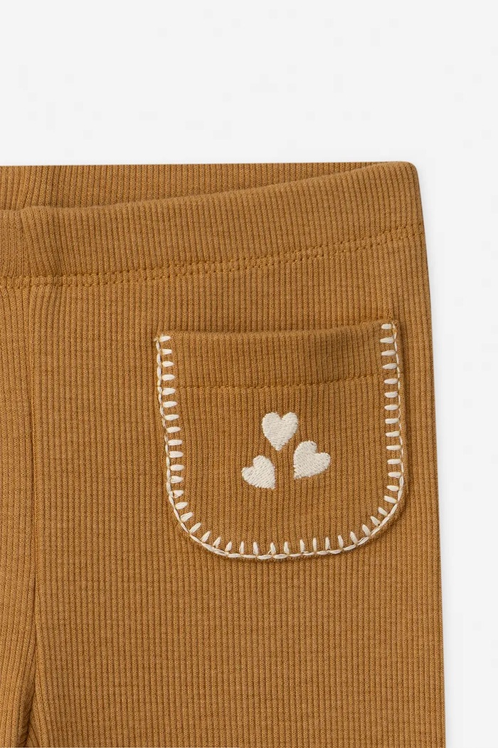Legginsy dziecięce bawełniane z elastanem Sergent Major 26H1BF51LG brązowy