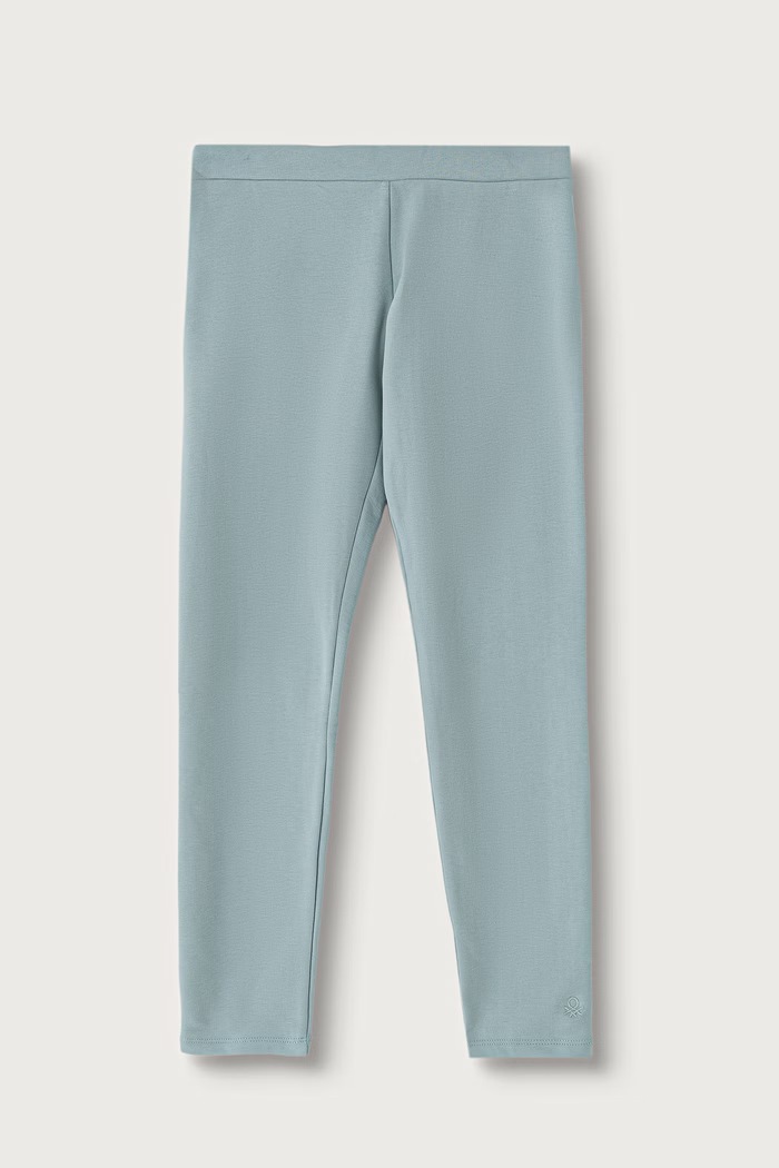 United Colors of Benetton Legginsy dziecięce z bawełną zielony 3K1CCF03M.G.Season.9BY2
