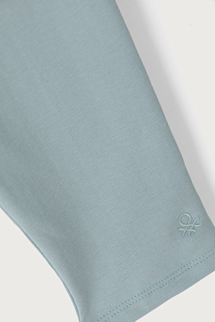 United Colors of Benetton Legginsy dziecięce z bawełną 3K1CCF03M.G.Season.9BY2 zielony AW26