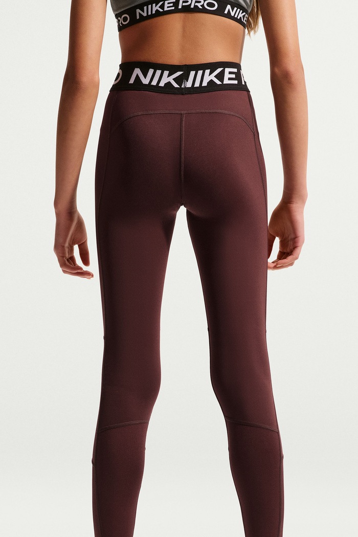 Dievča Nike Športové legíny detské Nike Pro Dri-FIT DA1028 burgundské