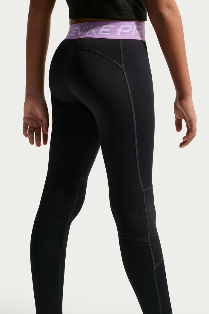 Dziewczynka Nike Legginsy sportowe dziecięce Nike Pro Dri-FIT DA1028 czarny