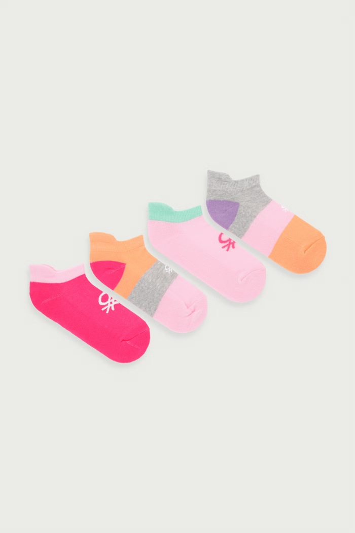 United Colors of Benetton Skarpety dziecięce 4-pack różowy 6GB9R700X.G.Seasonal