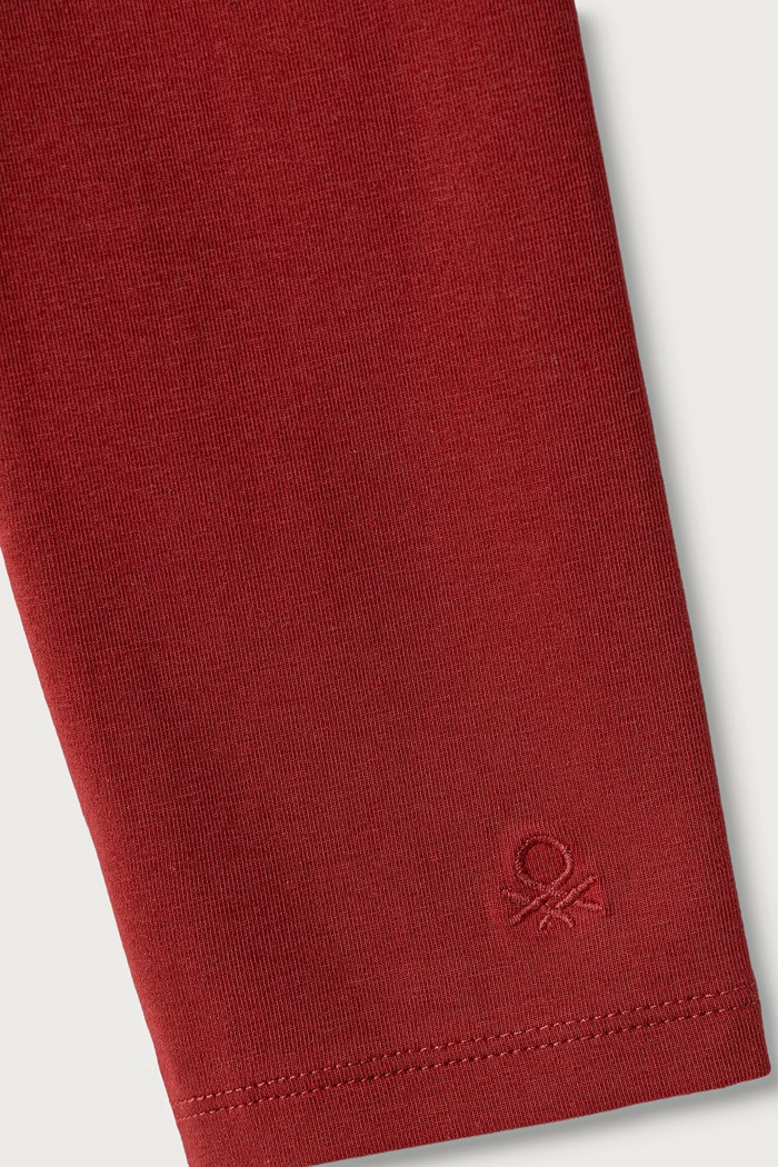 BIMBA United Colors of Benetton Leggings per bambini in cotone con elastan 3MT1CF02G.G.Season.9BY2 rosso