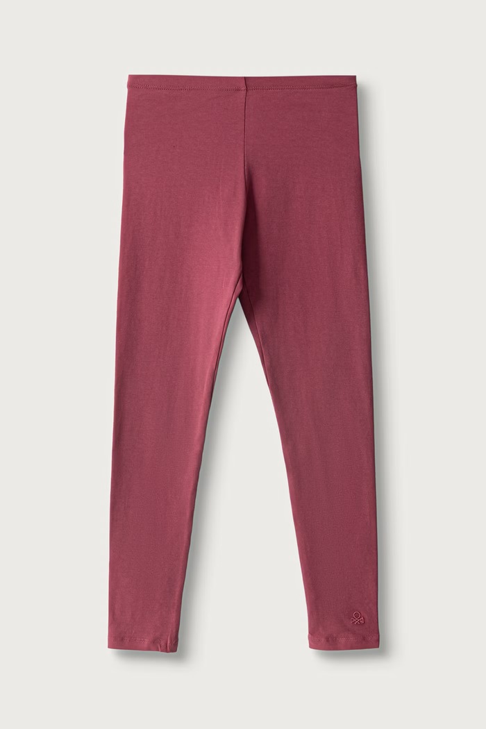 United Colors of Benetton Legginsy dziecięce bawełniane z elastanem różowy 3MT1CF02G.G.Season.9BY2