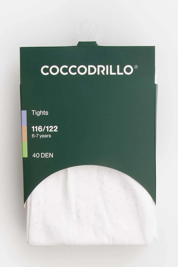 Coccodrillo Punčocháče dětské bílá ZC6380316TMC