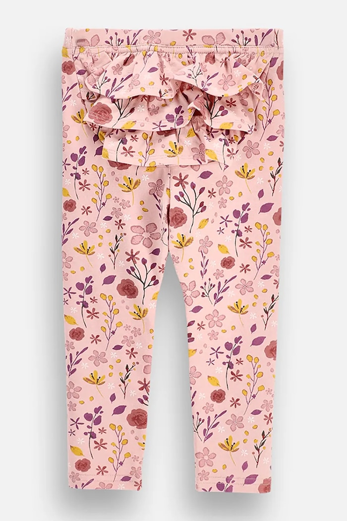 Coccodrillo Legginsy dziecięce bawełniane z elastanem ZC6122101MGN różowy AW26
