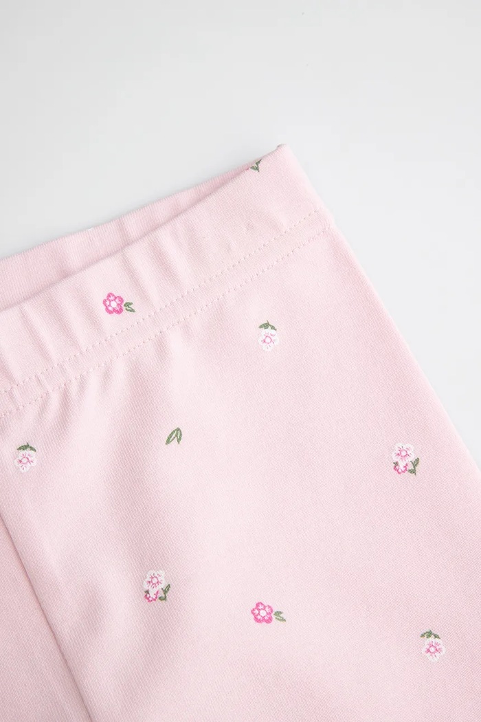 Dziewczynka Coccodrillo Legginsy dziecięce bawełniane z elastanem ZC6122102FGN różowy