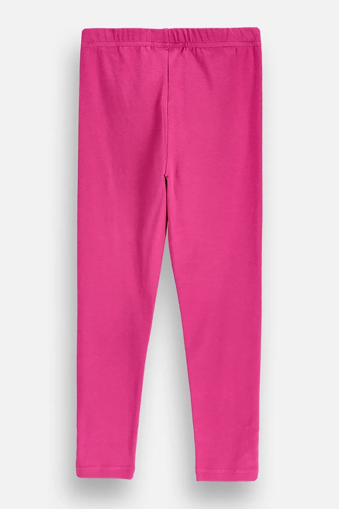 Coccodrillo Legginsy dziecięce bawełniane z elastanem ZC6122103HGK różowy AW26