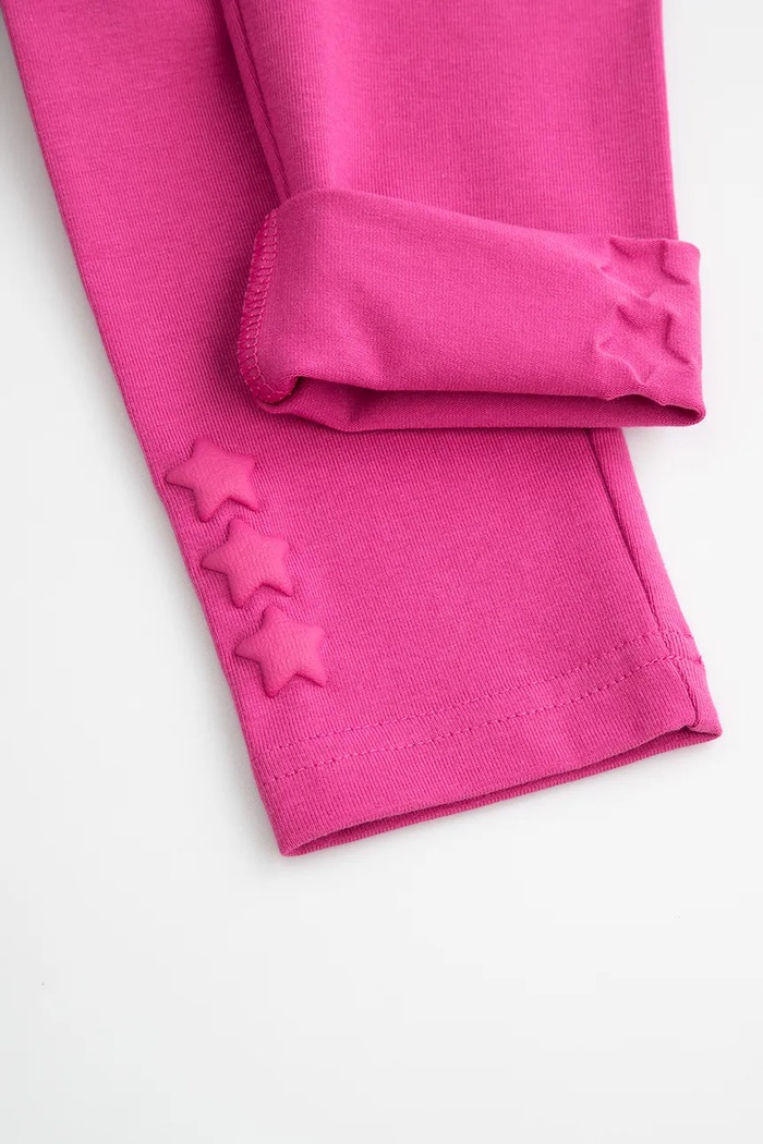 Legginsy dziecięce bawełniane z elastanem Coccodrillo ZC6122103HGK różowy