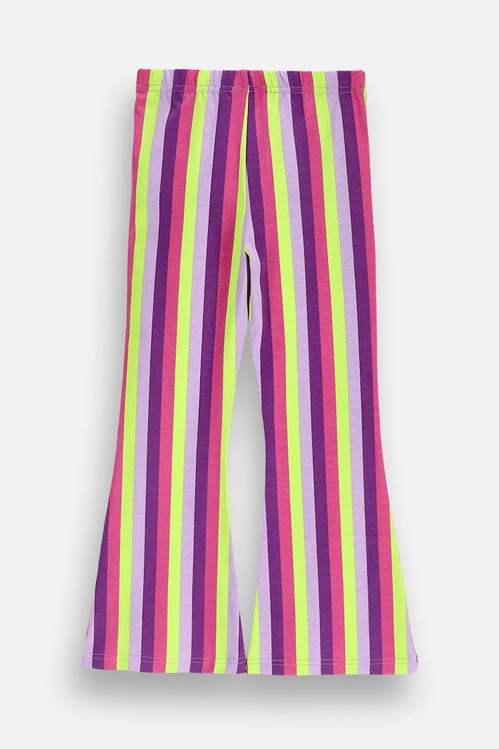 Coccodrillo Legginsy dziecięce bawełniane z elastanem ZC6122102HGK fioletowy AW26