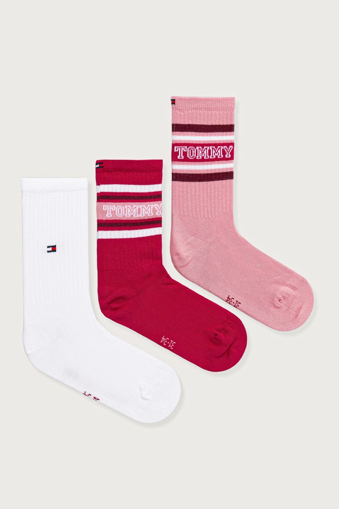 Tommy Hilfiger čarape za djecu 3-pack roza 701241838.G.9BY2