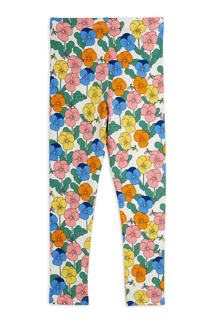Dziewczynka Mini Rodini Legginsy dziecięce bawełniane z elastanem Violas 26730107 multicolor