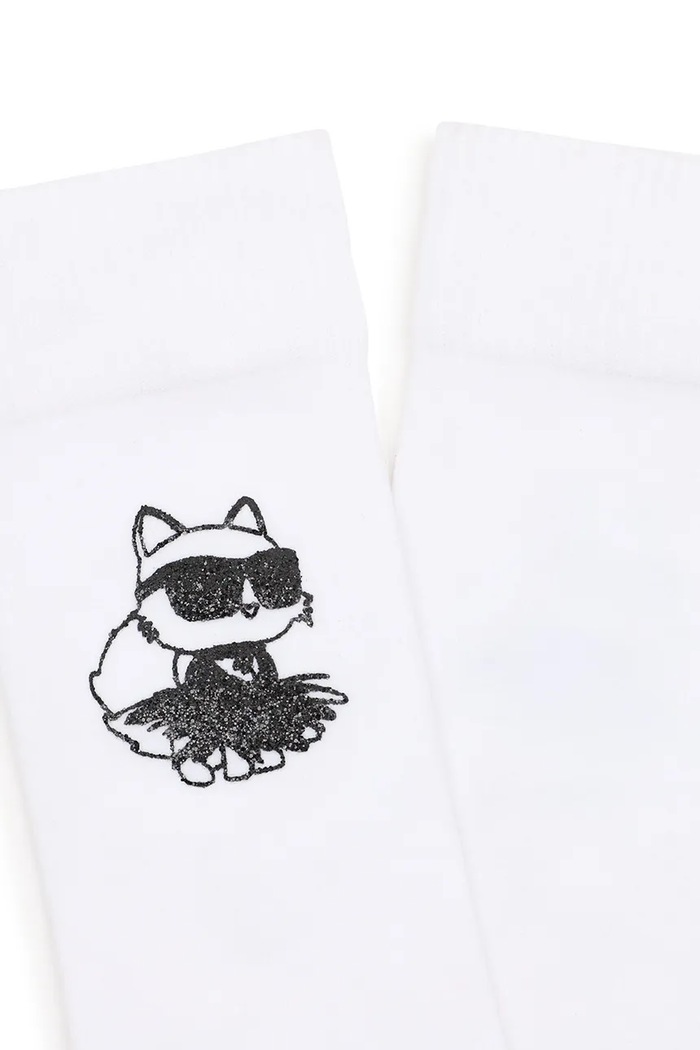 Момиче Karl Lagerfeld чорапи за деца Z31450 бял
