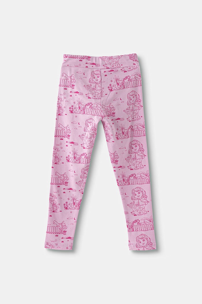 Puma legginsy dziecięce z bawełną PUMA X DORA Leggings 637621 różowy AW26