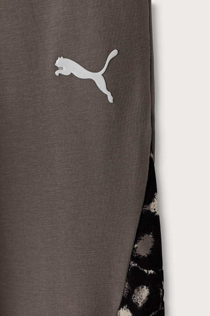Dziewczynka Puma legginsy dziecięce bawełniane z elastanem ANIMAL 7/8 Leggings G 694848 brązowy