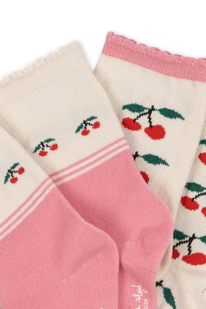 Konges Sløjd skarpety dziecięce 2 PACK JACQUARD SOCKS 2-pack KS107617.9BY2 różowy AW26