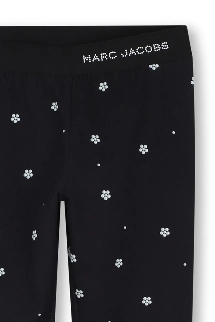 Djevojčice MARC JACOBS Tajice za djecu od pamuka s elastanom W60986.114.150 crna