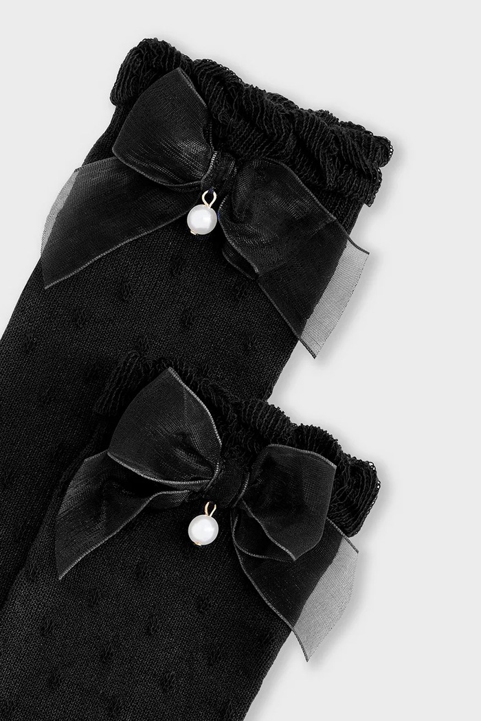 Mayoral calze alti per bambini 10290.6H.Mini.9BY2 nero AW26