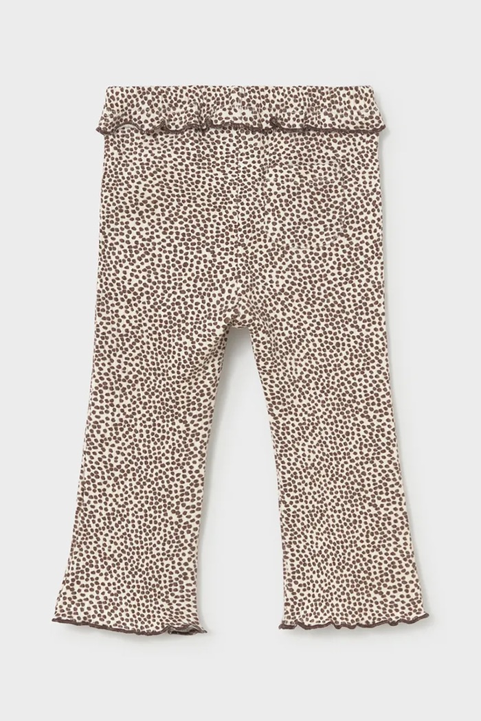 Mayoral legginsy dziecięce bawełniane z elastanem 2709.4A.Baby.9BY2 beżowy AW26