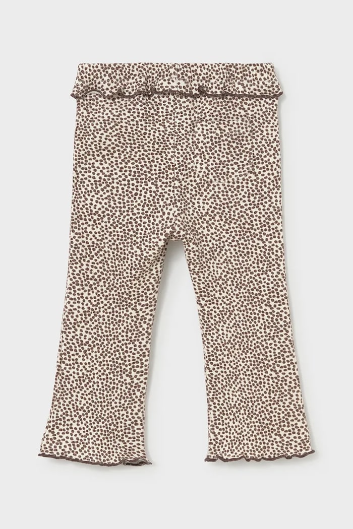 Mayoral legginsy dziecięce bawełniane z elastanem 2709.4A.Baby.9BY2 beżowy AW26