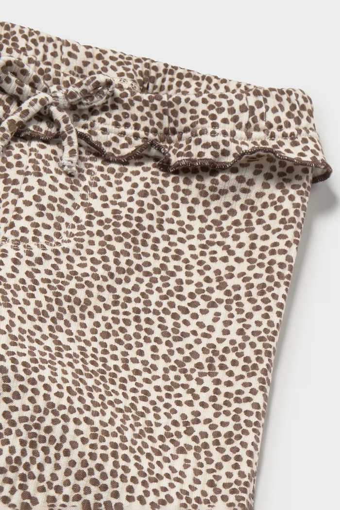 Dziewczynka Mayoral legginsy dziecięce bawełniane z elastanem 2709.4A.Baby.9BY2 beżowy