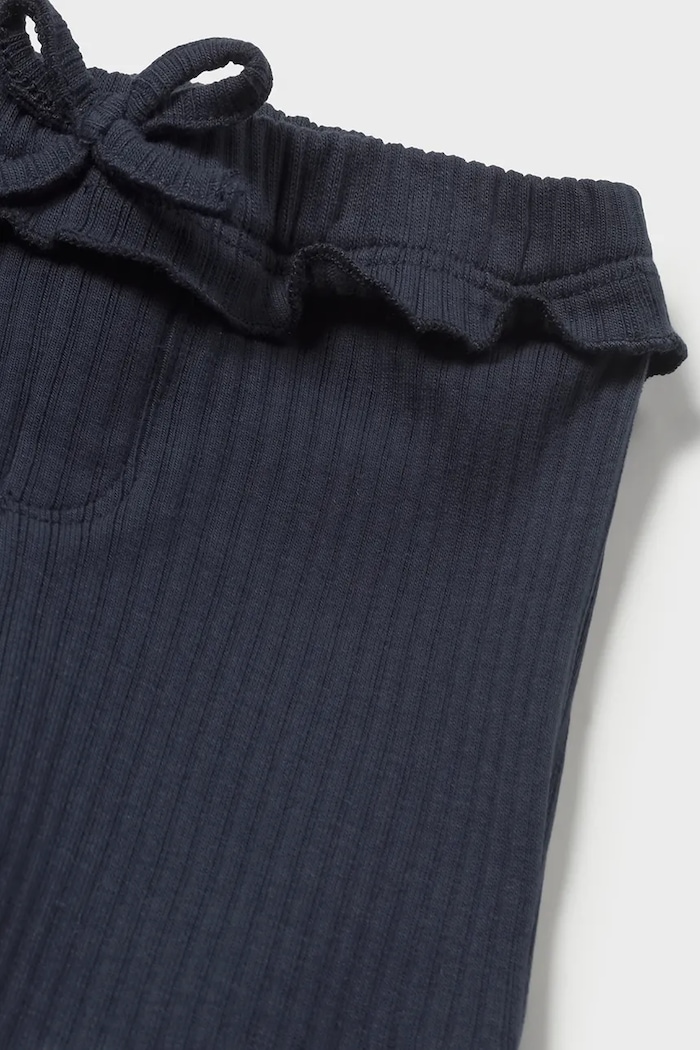 Dziewczynka Mayoral legginsy dziecięce bawełniane z elastanem 2709.4A.Baby.9BY2 granatowy