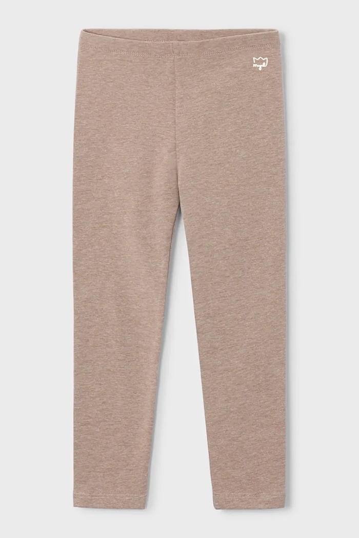 Mayoral legginsy dziecięce bawełniane z elastanem beżowy 717.6C.Mini.9BY2