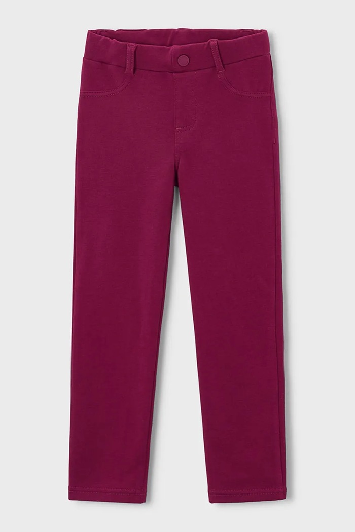 Mayoral legginsy dziecięce bawełniane z elastanem różowy 511.6H.Mini.9BY2