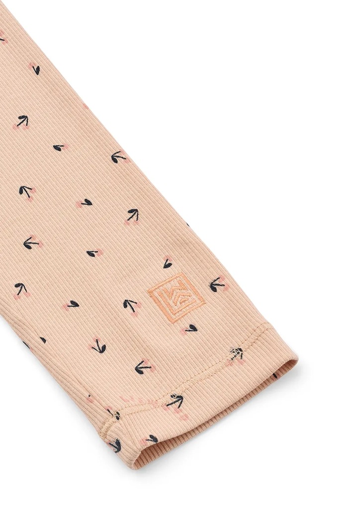 Liewood legginsy dziecięce Marien Printed Rib Leggings LW20672.9BY2 różowy AW26