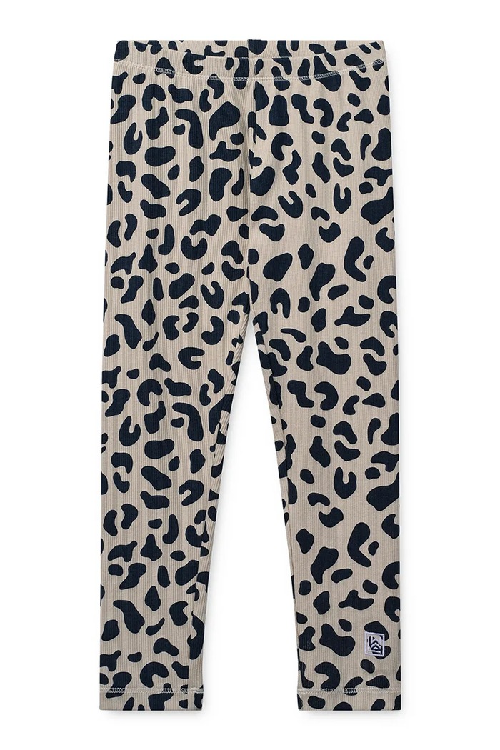 Liewood legginsy dziecięce Marien Printed Rib Leggings beżowy LW20672.9BY2