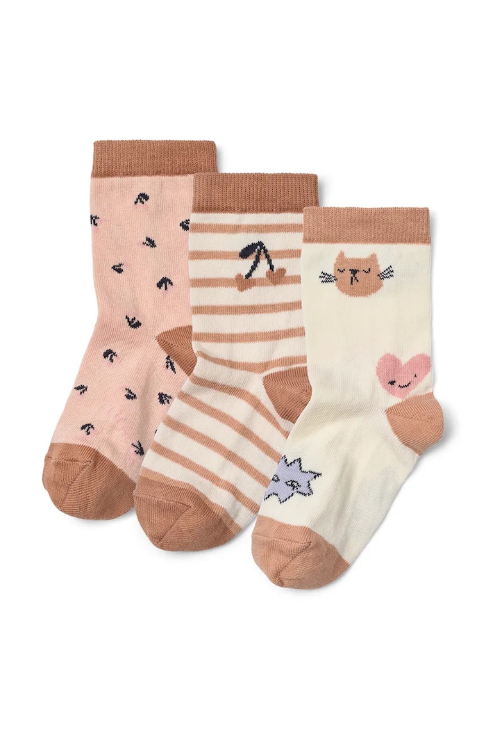 Liewood skarpety dziecięce Silas Socks 3-Pack różowy LW15118.G.9BY2