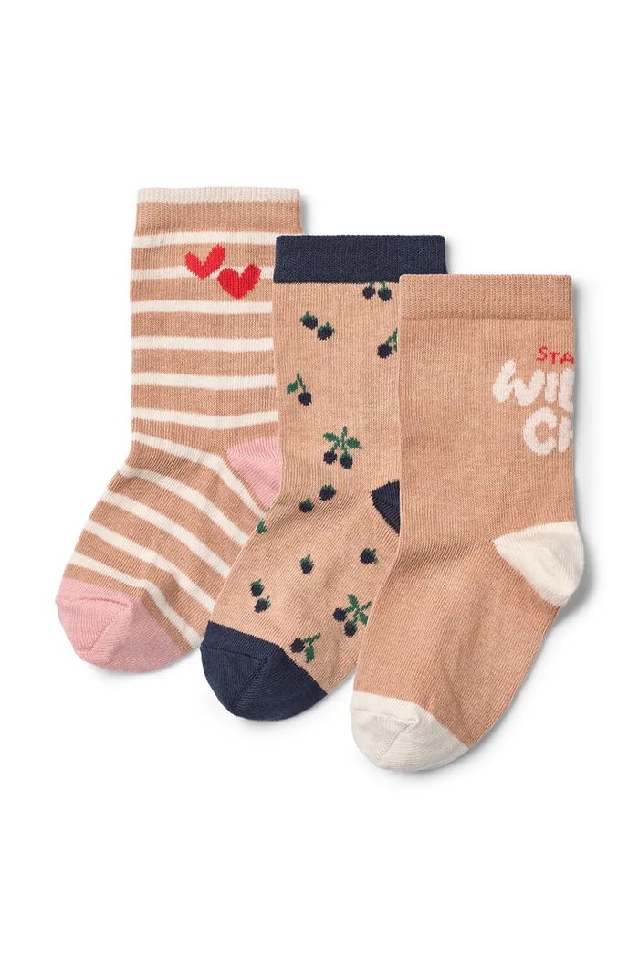 Liewood Skarpety dziecięce Silas Socks 3-pack różowy LW15118.G.9BY2