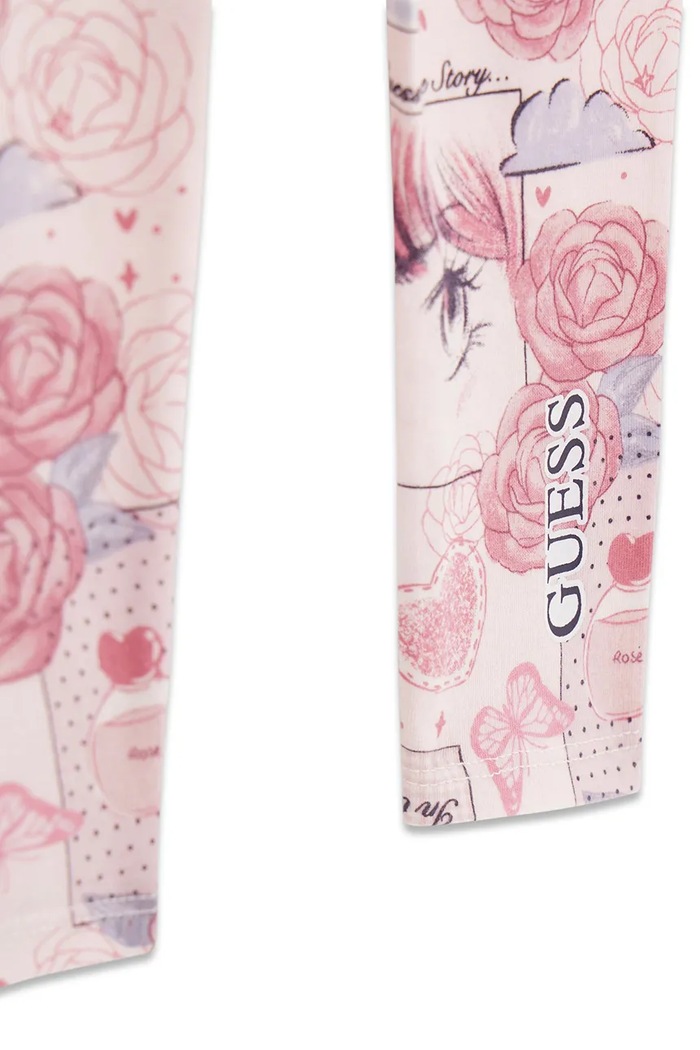 Dziewczynka Guess legginsy dziecięce z bawełną K6YB07.K3846.9BY2 różowy